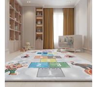 KADIMA DESIGN Tappeto camera bambini Cielo e inferno Morbido Facile da pulire Lavabile Durevole Resistente Grigio 120x170 cm Sala giochi OEKO-TEX Adatto per riscaldamento a pavimento | TRAUN