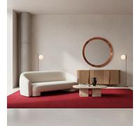 KADIMA DESIGN Tappeto camera da letto colore uniforme elegante facile da pulire moderno lavabile rosso 60x110 cm camera da letto riscaldamento pavimento idoneo OEKO-TEX antiscivolo orlato corridoio