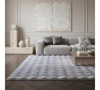 KADIMA DESIGN Tappeto Camera da letto Pelo alto Tinta unita Elegante Accogliente Morbido Lavabile Resistente Durevole 25mm Pelo Argento 200x290 cm Camera da letto Idoneo per robot aspirapolvere