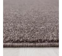 KADIMA DESIGN Tappeto camera da letto Unifarben Elegante Facile da pulire Moderno Lavabile Resistente Durevole Rotondo Moka 200x200 cm Camera da letto Testato per sostanze nocive | MAIN