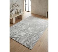 KADIMA DESIGN Tappeto di design Ottica 3D Plastica Facile manutenzione Pratico Lavabile Resistente Resistente Argento 160x230 cm Salotto Corridoio OEKO-TEX Certificato | ILLER