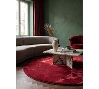 KADIMA DESIGN Tappeto Esterno Interno Resistente Lavabile Rosso 120x120 cm Terrazzo Balcone Giardino Resistente Intemperie | NECKAR