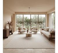 KADIMA DESIGN Tappeto interno esterno design scandinavo 3D resistente alle intemperie lavabile resistente passatoia crema 80x250 cm balcone terrazza cucina OEKO-TEX | ENGADIN