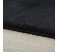 KADIMA DESIGN Tappeto Moderno Colore Uniforme Elegante Facile da Pulire Versatile Lavabile Resistente Pregiato Rotondo Nero 200x200 cm Camera da Letto Sala da Pranzo Testato per Sostanze Nocive