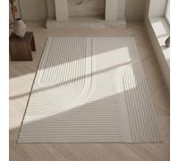 KADIMA DESIGN Tappeto moderno look boho moderno facile da mantenere senza tempo lavabile passatoia crema 80x250 cm sala da pranzo soggiorno riscaldamento a pavimento adatto OEKO-TEX | LAVAREDO