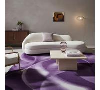 KADIMA DESIGN Tappeto Moderno Motivo Onde Organico Facile da Pulire Senza Tempo Lavabile Resistente Robusto Viola 140x200 cm Sala da Pranzo Soggiorno Idoneo per Riscaldamento Pavimento OEKO-TEX