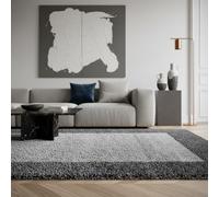 KADIMA DESIGN Tappeto Pelo alto Design Bordo Accogliente Morbido Lavabile Resistente Durevole 30mm Pelo Grigio 100x200 cm Camera da letto Asciugatura rapida | RHEIN