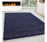 KADIMA DESIGN Tappeto Pelo alto Monocolore Uni Morbido Soffice Lavabile Resistente Durevole Blu marino 80x150 cm Soggiorno Camera da letto Corridoio Riscaldamento a pavimento adatto OEKO-TEX | RHEIN