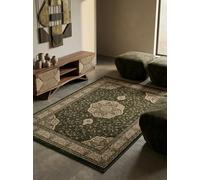 KADIMA DESIGN Tappeto Pelo Corto Design Orientale Classico Facile da Pulire Moderno Lavabile Resistente Durevole Verde 120x170 cm Soggiorno Sala da Pranzo Adatto a Riscaldamento a Pavimento | SELVA