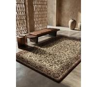 KADIMA DESIGN Tappeto Pelo Corto Design Orientale Classico Facile da Pulire Moderno Lavabile Resistente Durevole Crema 240x340 cm Soggiorno Sala da Pranzo Adatto a Riscaldamento a Pavimento | SELVA