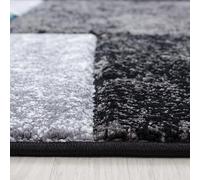 KADIMA DESIGN Tappeto Pelo Corto Quadrettato Moderno Facile da Pulire Lavabile Resistente Durevole Passatoia Turchese 80x300 cm Soggiorno Sala da Pranzo Adatto al Riscaldamento a Pavimento | MONZA