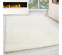 KADIMA DESIGN Tappeto Pelo Lungo Monocromatico Semplice Soffice Accogliente Lavabile Durevole Resistente Crema 60x110 cm Camera da Letto Soggiorno OEKO-TEX Adatto per Riscaldamento Radiante | RHEIN