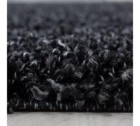 KADIMA DESIGN Tappeto pelo lungo tinta unita semplice soffice accogliente lavabile durevole resistente passatoia antracite 80x250 cm camera da letto soggiorno OEKO-TEX riscaldamento pavimento