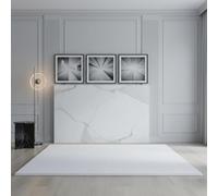 KADIMA DESIGN Tappeto per la casa monocolore facile da pulire lavabile resistente bianco 200x290 cm soggiorno adatto per riscaldamento a pavimento OEKO-TEX orlato corridoio sala da pranzo