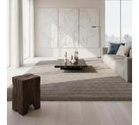 KADIMA DESIGN Tappeto Shaggy monocromatico elegante accogliente morbido lavabile resistente durevole pelo 50mm beige 140x200 cm soggiorno sala da pranzo riscaldamento a pavimento | SALZACH