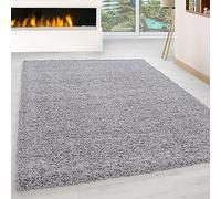 KADIMA DESIGN Tappeto shaggy pelo alto monocromatico elegante soffice confortevole piacevole lavabile resistente di alta qualità 30mm pelo grigio chiaro 300x400 cm camera da letto sala da pranzo