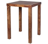 KADIMA DESIGN Tavolo da bar Mumbai in legno massello Sheesham, 80 x 80 x 110 cm, stile rustico, quadrato, marrone scuro