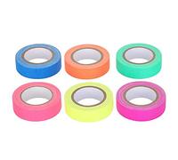 Kadimendium 6 Pezzi di Nastro in Tessuto Fluorescente Adesivo Luminoso di Sicurezza per la Preparazione del Palco, Rilegatura, Decorazione per L'industria dei Fiori, Supporto Impermeabile