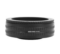 Kadimendium Adattatore Elicoidale di Messa a Fuoco da M58 a M42 Controllo di Precisione per Fotografia Macro Regolabile 25mm-55mm Lega di Alluminio Nera