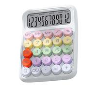 Kadimendium Calcolatrice Elettronica Colorata con Tastierino Numerico e Funzioni Scientifiche per la Scuola in Ufficio (Bianca)