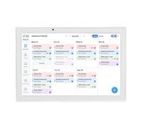 Kadimendium Calendario Digitale da 10,1 Pollici Touch Screen Smart Family Planner per Grafico Interattivo dei Lavori Domestici e Gestione delle attività Bianco (Spina UE 100-240 V)