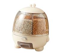 Kadimendium Contenitore per la Conservazione del Riso, Dispenser Automatico per Cereali di Grande capacità, per Fagioli Rossi, Orzo, Avena, Dispensa da, in Plastica
