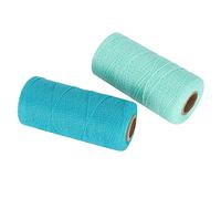 Kadimendium Filato di Cotone Brillante Lavorato a Maglia 8/4 Filo, Sottile e Resistente per Coperte e Tappeti, Lunghezza Totale 820,2 Piedi, Gioielli Blu + Verde, Ideale per Artigiani