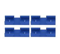 Kadimendium Kit di Intersezione Binario a T da 4 Pezzi in Lega di Alluminio Liscia per un Facile Montaggio di Binari Incrociati per la Lavorazione del Legno, Lunghezza 80 Mm (Blu)