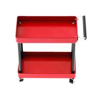 Kadimendium Mini Carrello Porta Attrezzi a 2 Livelli, Durevole Officina Mobile per Modello in Scala 1/8 1/10 /12/16 in Metallo Blu (Rossa)