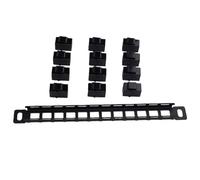 Kadimendium Pannello Patch CAT6 a 12 Porte Ad Alta velocità con Design Pass-thru per Server Rack da 10 Pollici, Acciaio Laminato a Freddo, 0,5U,