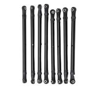 Kadimendium Parti di Aggiornamento per Asta di Collegamento RC per Telaio 1/10 Scx10 con Passo 313 Mm, Look Elegante e Alta Precisione, Migliora le Prestazioni Generali, per Hobbisti RC (Nera)