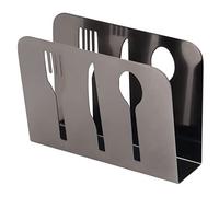 Kadimendium Portatovaglioli Verticale Resistente Alla Ruggine Coltello Forchetta Modello Ritagliato Portatovaglioli Verticale Antiscivolo per Bar Ristoranti (#2)