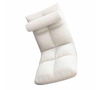 Kadimendium Sedia da Terra con Supporto per la Schiena Comoda Imbottitura Pieghevole Pieghevole Seduta Imbottita Divano Letto Poltrona Letto Poltrona Reclinabile Sedia da Meditazione (Bianco)