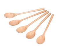 Kadimendium Set di Cucchiai per Mescolare il in Legno, Utensili da con Manico Lungo da 5 Pezzi per Cucinare, Servire e Mescolare