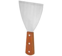 Kadimendium Spatola per Bistecca in Acciaio Resistente Alle Alte Temperature - Manico Antiaderente per Uova, Hamburger, Pancake - Utensile da Durevole - Senza BPA - Marrone e Argento, 8,5x3,9x0,6