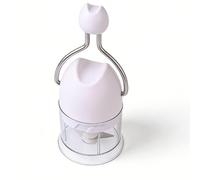 Kadimendium Tritatutto Manuale per Aglio Efficiente Mini Robot da a Manovella Portatile per per Uso Esterno Acciaio Inossidabile ABS Trasparente 7,2 X 2,52 Pollici (Bianco)