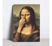 KADING Mona Lisa, divertenti quadri da parete, stampe su tela, famosi ritratti di Mona Lisa, dipinti su tela per la decorazione della casa (70x100 cm, 28x39 pollici)