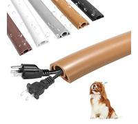 KADIO Canalina per cavi autoadesiva marrone Premium, flessibile, guida cavi universale per casa, ufficio e scuola, inodore e resistente ai morsi, per uso interno ed esterno, 1m