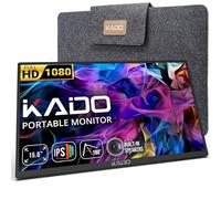 Kado Monitor portatile FHD 1080P da 15,6", USB-C HDMI, schermo IPS ultra sottile, altoparlanti integrati, monitor esterno, supporto da parete/braccio per laptop, PC, telefono, Mac, Xbox, PS4/PS5