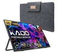 Kado Monitor portatile FHD 1080P da 15,6", USB-C HDMI, schermo IPS ultra sottile, altoparlanti integrati, monitor esterno, supporto da parete/braccio per laptop, PC, telefono, Mac, Xbox, PS4/PS5