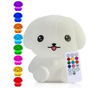Kadoing® Luce Notturna Cuccioli (Grande) - Ricaricabile con funzione touch e telecomando - Lampada LED per neonati e bambini - Regalo nascita - Cameretta - Compleanno - Giocattolo educativo