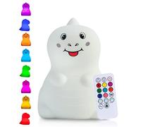 Kadoing® Luce Notturna Dino (Grande) - con Funzione Touch e Telecomando - Ricaricabile - Regalo di Nascita - Maternità - Asilo - Compleanno - Cameretta - Giocattolo - Lampada LED