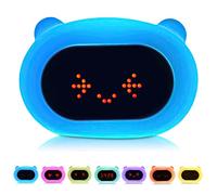 Kadoing® Orso sveglia per bambini - con espressioni facciali e funzione touch - Sveglia digitale con luce - Orologio - Lampada notturna - Camera dei bambini - Giocattolo - Allenatore del sonno