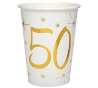 Kadosa 20pz Tovaglioli Party 50 Anni Oro Buon Compleanno Festa Salviette Happy Birthday 12.5x12.5 cm Circa