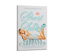 KADRTEBC Sabrina Carpenter Album Short N 'Sweet Canvas Wall Art Decor Modern Family Camera da letto 60 x 90 cm con cornice
