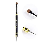 KADS Kolinsky - Pennello per manicure francese professionale a 2 vie, in acrilico, 2 pezzi, colore: nero