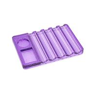 KADS New 4 colori di plastica per unghie portapenne colore strumenti di miscelazione penna strumenti di visualizzazione del display per penne trucco pennello arte unghie 5PCS (viola)