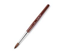 Kads - Pennello per nail art, in acrilico, con manico in legno rosso, spazzola per unghie, strumento per manicure, setole di martora