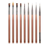 KADS Set di 9 pennelli per nail art, pennello acrilico per unghie, penna per nail art, strumenti per pittura con pennello gel per estensione unghie, pennello per gel per unghie, penna punteggiatura