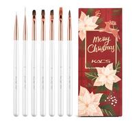 KADS Set di pennelli per nail art, penna e gel di design, 7 pezzi